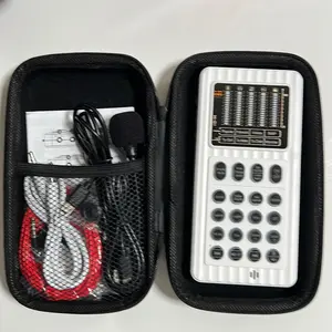 HiCall M01 Mini Portable Audio Interface 6-in-1 Mobile Recording Bundle Studio Quality Sound Card for Podcasting Singing Music Production on PC Mac iPhone Android with Follow Singing Feature and 4 Voice Changing Modes