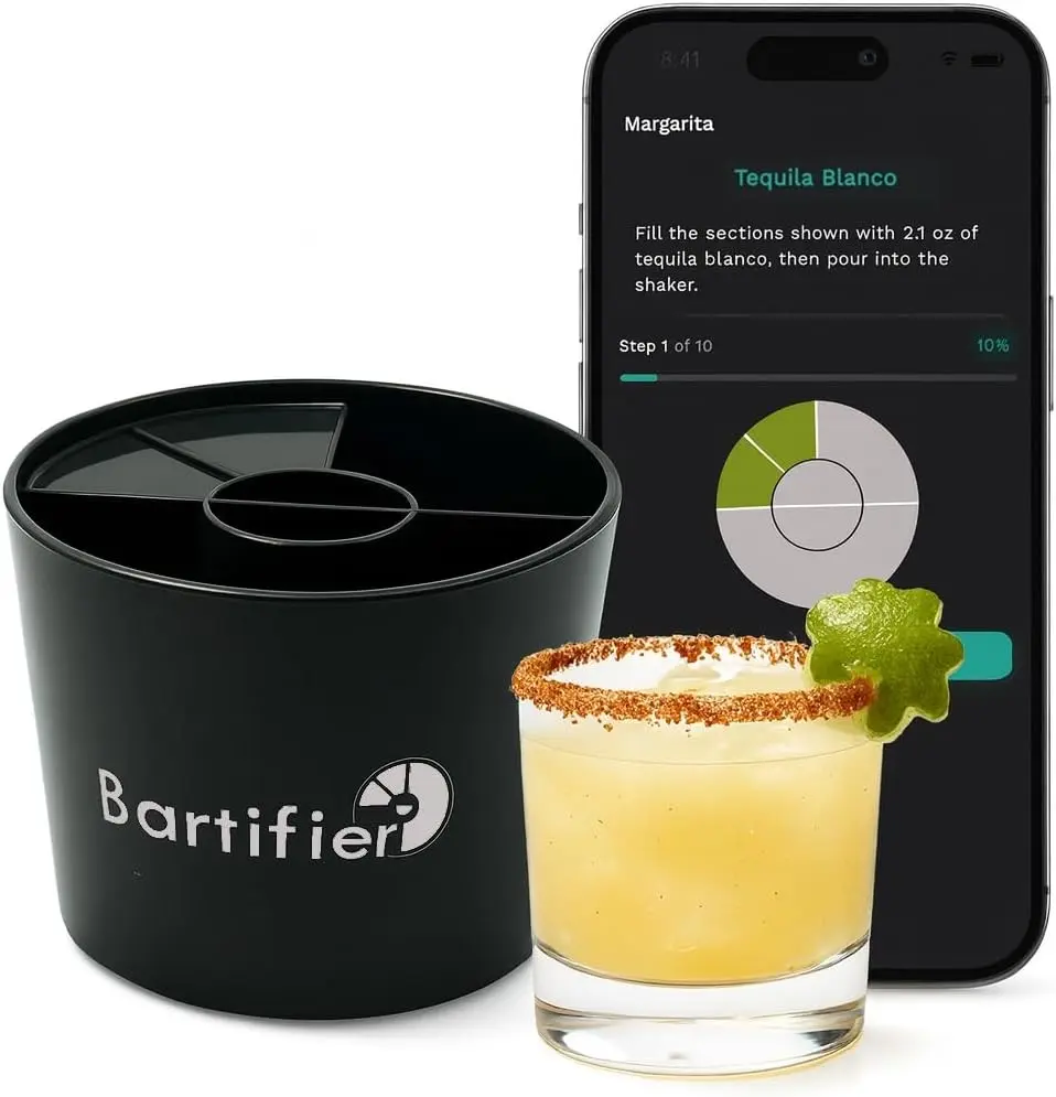 Cocktail Maker – Make 3000+ Cocktails with The App-Guided Drink Mixer – Easy Cocktail Measuring System – Unique Bartender Gift