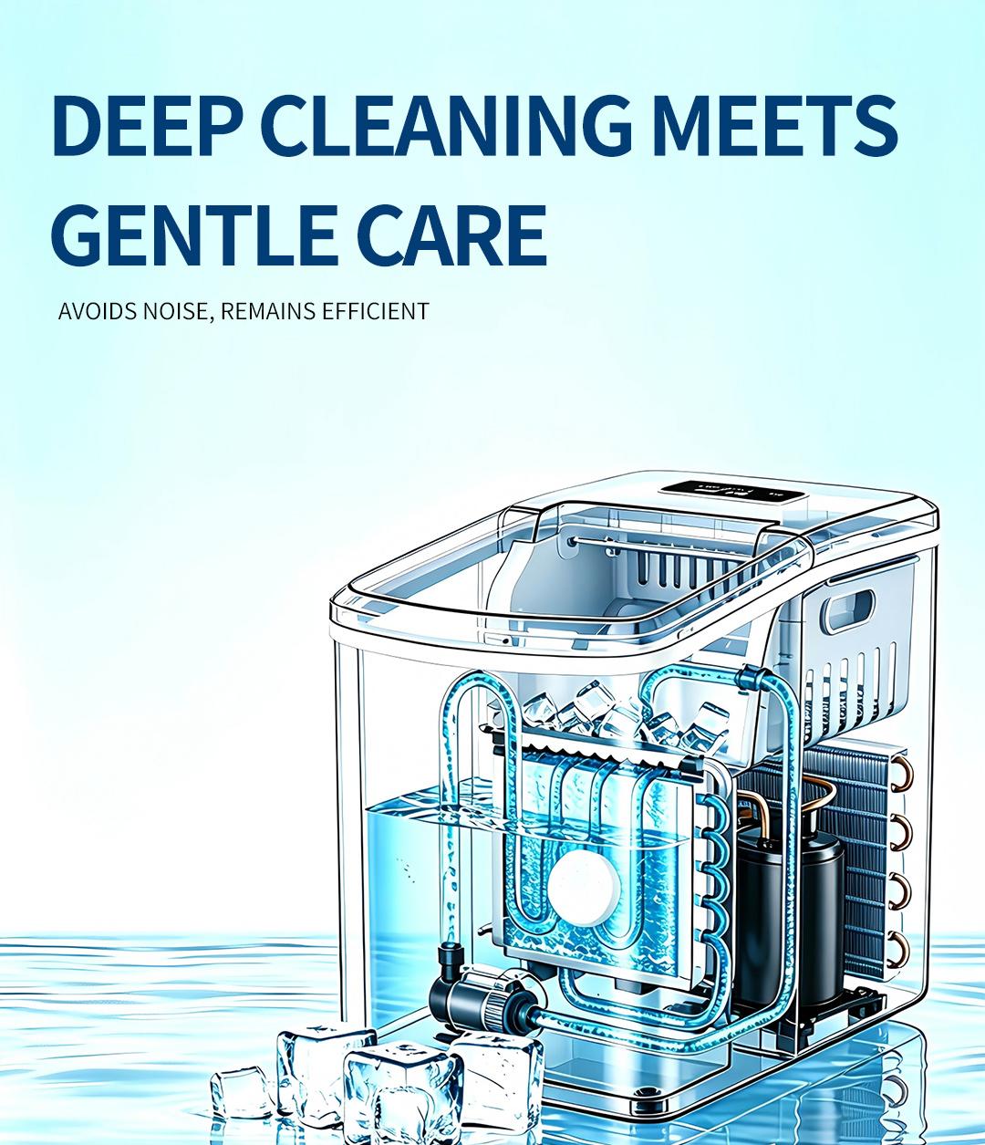 SOPAMI 12-Count Ice Maker Descaler Tablets, Gentle Formula to Eliminate Stains and Improve Ice Taste
