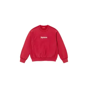 Washed Box Logo Crewneck "SS25 - Red" SU25157