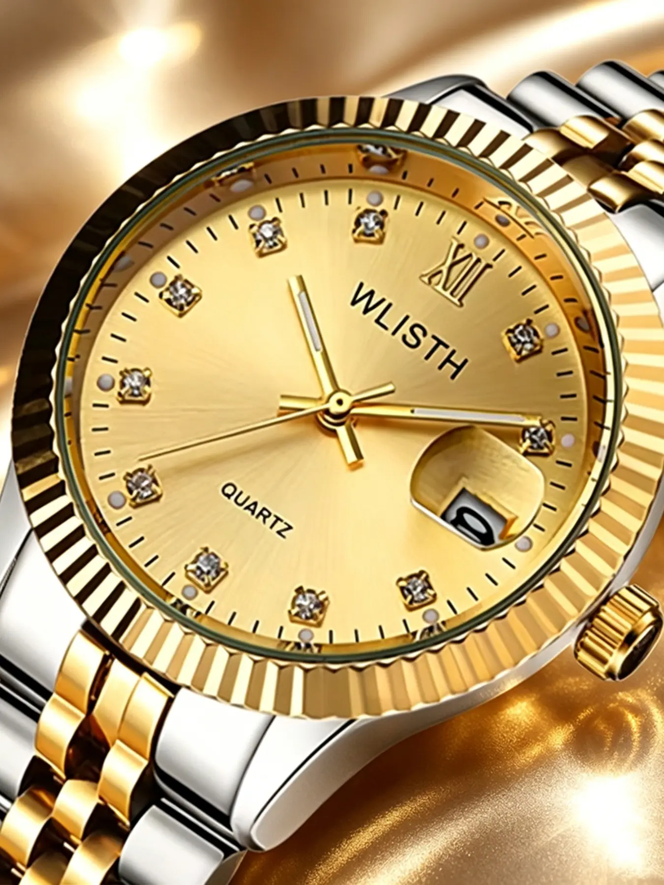 Chenxi Luxury Rhinestone Business Fashion Men's Watch, Gift Box Set with Winder, Unique Design, Blue Dial, Analog Quartz Movement, Quartz Wrist Watches