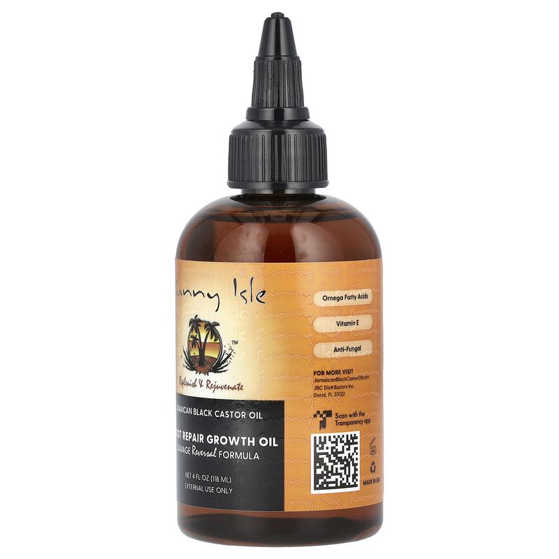 Sunny Isle Jamaican Black Castor Oil, Root Repair Growth Oil, 4 fl oz (118 ml)