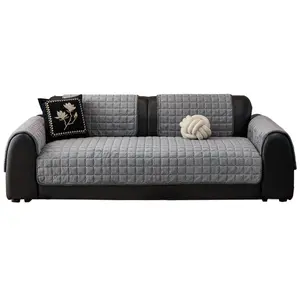 1pc Autumn Winter Thick Sofa Cushion Pet Scratch-Resistant Leather Couch Seat Pad Warm Luxurious High-Quality Sofa Cover Cloth