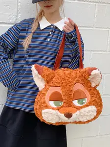 Trendy Animal Kingdom Inspired Jodie Niko Plush Shoulder Bag, Versatile Handbag & Backpack Combo, Fashionable Versatile Purse, Perfect Gift for Fans