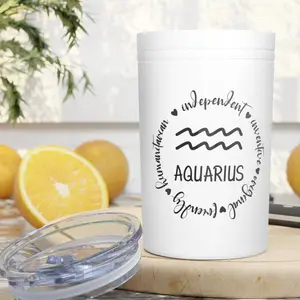 Aquarius Zodiac Traits Tumbler | 11oz Vacuum Insulated