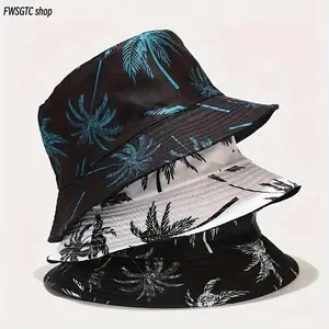 Unisex Coconut Print Bucket Hat, made of soft breathable fabric, lightweight and durable. Featuring trendy tropical boho style, this classic fisherman cap is perfect for beach travel, summer outdoor activities and daily casual wear, summervibes