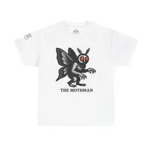 Mothman Graphic Tee | Unisex Cotton T-Shirt, Cryptid Gift, Cryptid Apparel, Creature Shirt, Spooky Fashion Casual Fabric