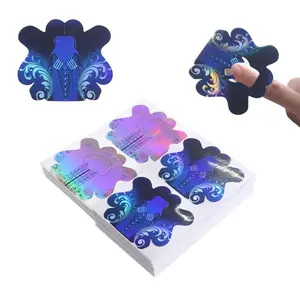 200Pcs Nail Forms Extension Sticker Laser Color Sticker for Acrylic Nails Poly Nail UV Gel Nail Art Form Tips Guide Stickers