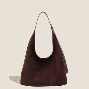 Women Suede Large Capacity Hobo Bag, Shoulder Crossbody Sling Bag with Small Pouch, Everyday Work Bag Suitable for Girls, Ladies, College Students, Great for Business, Commute, School