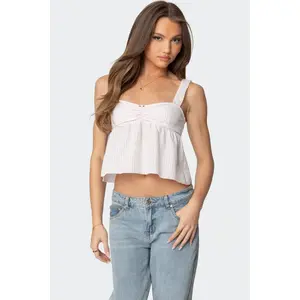 Linn Babydoll Gingham Top