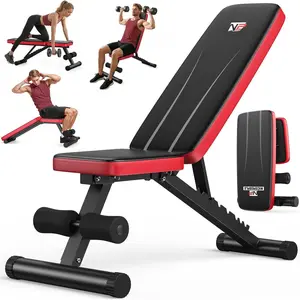 Adjustable Weight Bench for  Gym, 660LBS Capacity Workout Bench with 8 Backrests for Chest  Arms, Compact and Foldable Strength Bench for Small Space Apartment Room