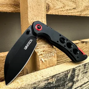 7.75" Tactical Cleaver Pocket Knife with Lanyard Hole Outdoor Camping Hunting Durable 3cr13 EDC Folding Knife Compact, Razor Sharp Edge, Versatile