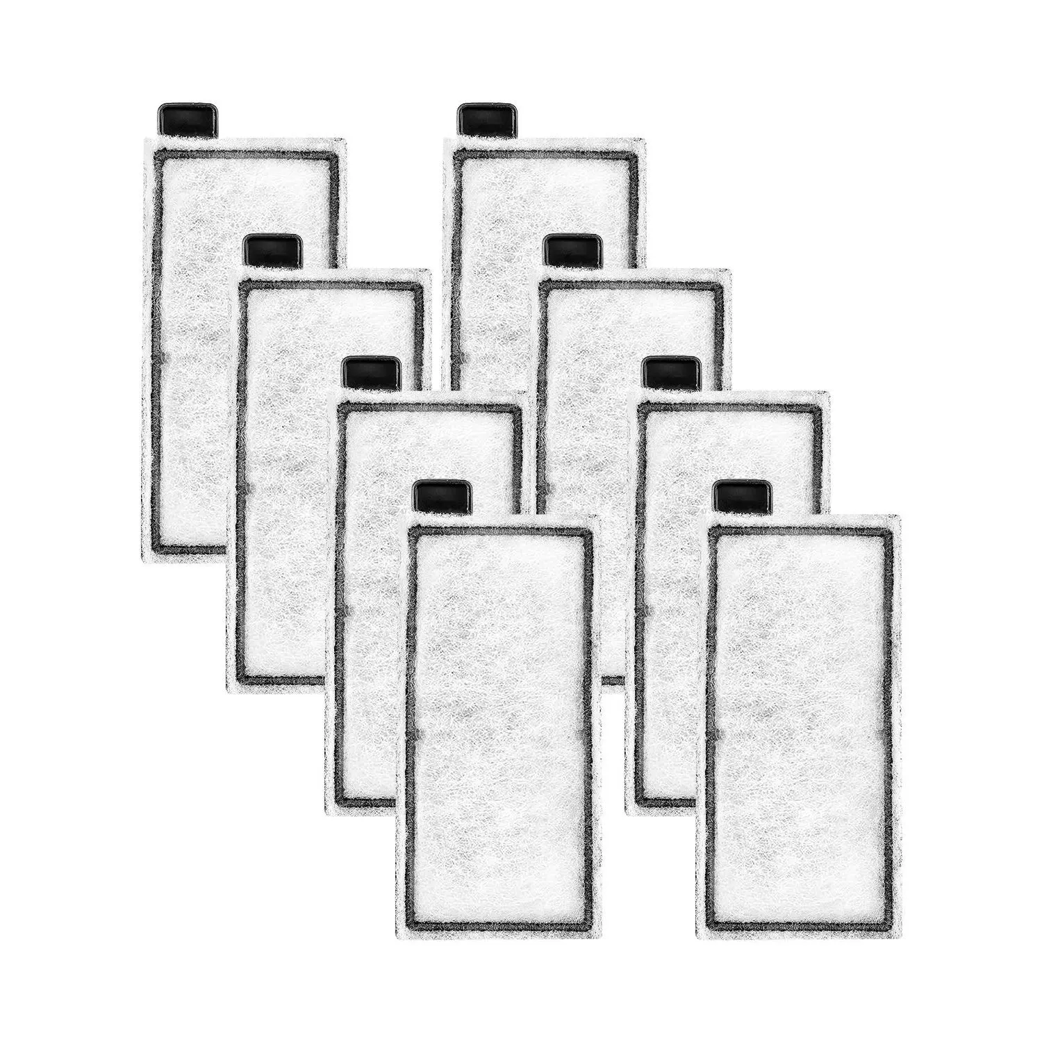 8 PCS Aquarium Filter Cotton Replacement Cartridges - Multi-Layer Filtration, Easy Installation Fish Tank Accessories for 5 Gal Glass Aquariums & CL20 Models
