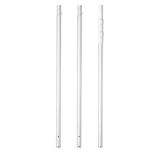 Pool Pole, 3.4 to 15 Ft Telescoping Swimming Pool Cleaning Poles, Professional Adjustable Telescopic Pole with 2 Extension Poles, Heavy Duty Cleaner Stick for Skimmer Net, Brush, Vacuum Head