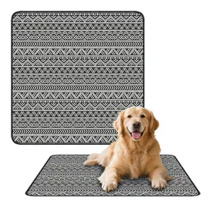 Striped Washable Dog Mat, Reusable Small Puppy Pad, Pet Training Mat, Non-Slip Bottom, Universal Size, Ideal for Dogs