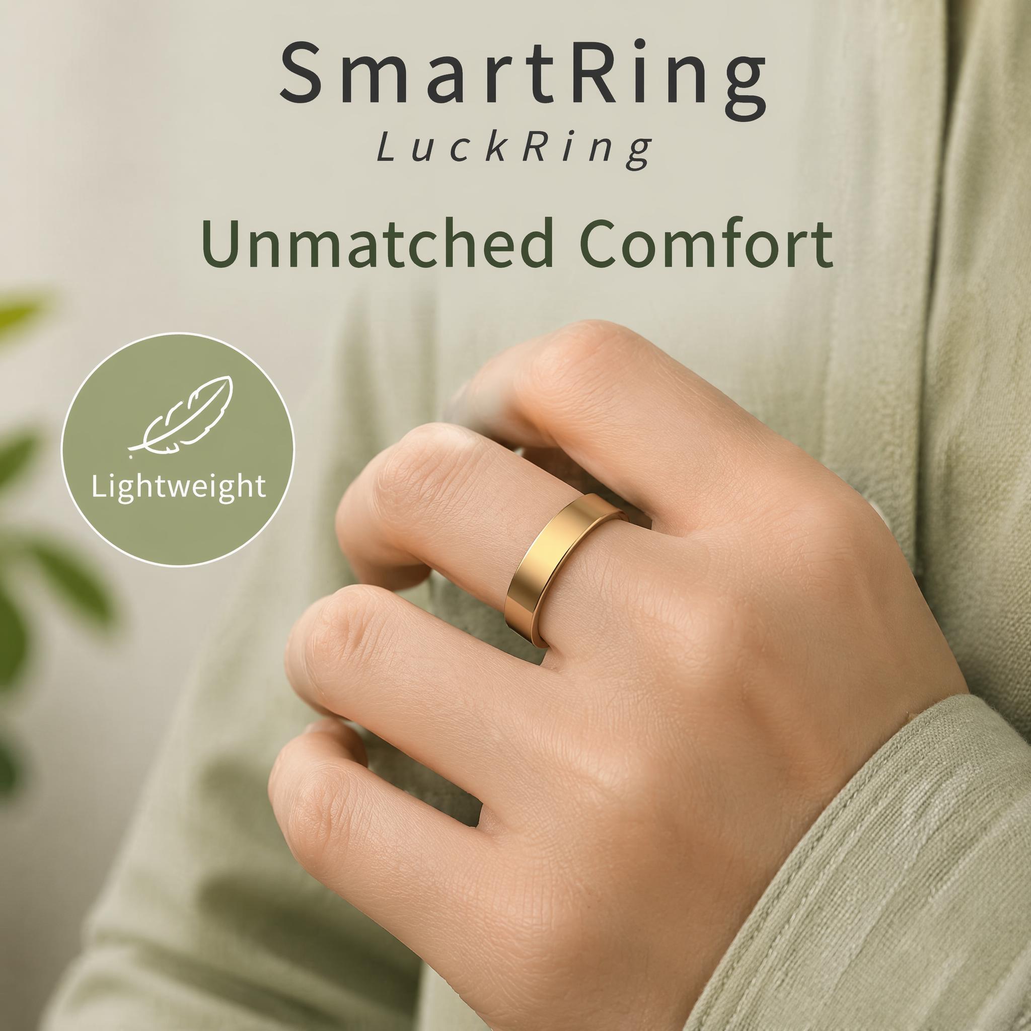 Mirlray Unisex Smart Ring Wearable Tech Fitness Tracker - Blood Oxygen, Blood Pressure, Heart Rate Monitoring, Sleep Tracking with Report, Calorie Tracker, Magnetic Charging, Long Battery, Waterproof, Android App Sync, Gold Size 7 for Adults Mirlray Unisex Smart Ring Wearable Tech Fitness Tracker - Blood Oxygen, Blood Pressure, Heart Rate Monitoring, Sleep Tracking with Report, Calorie Tracker, Magnetic Charging, Long Battery, Waterproof, Android App Sync, Gold Size 7 for Adults