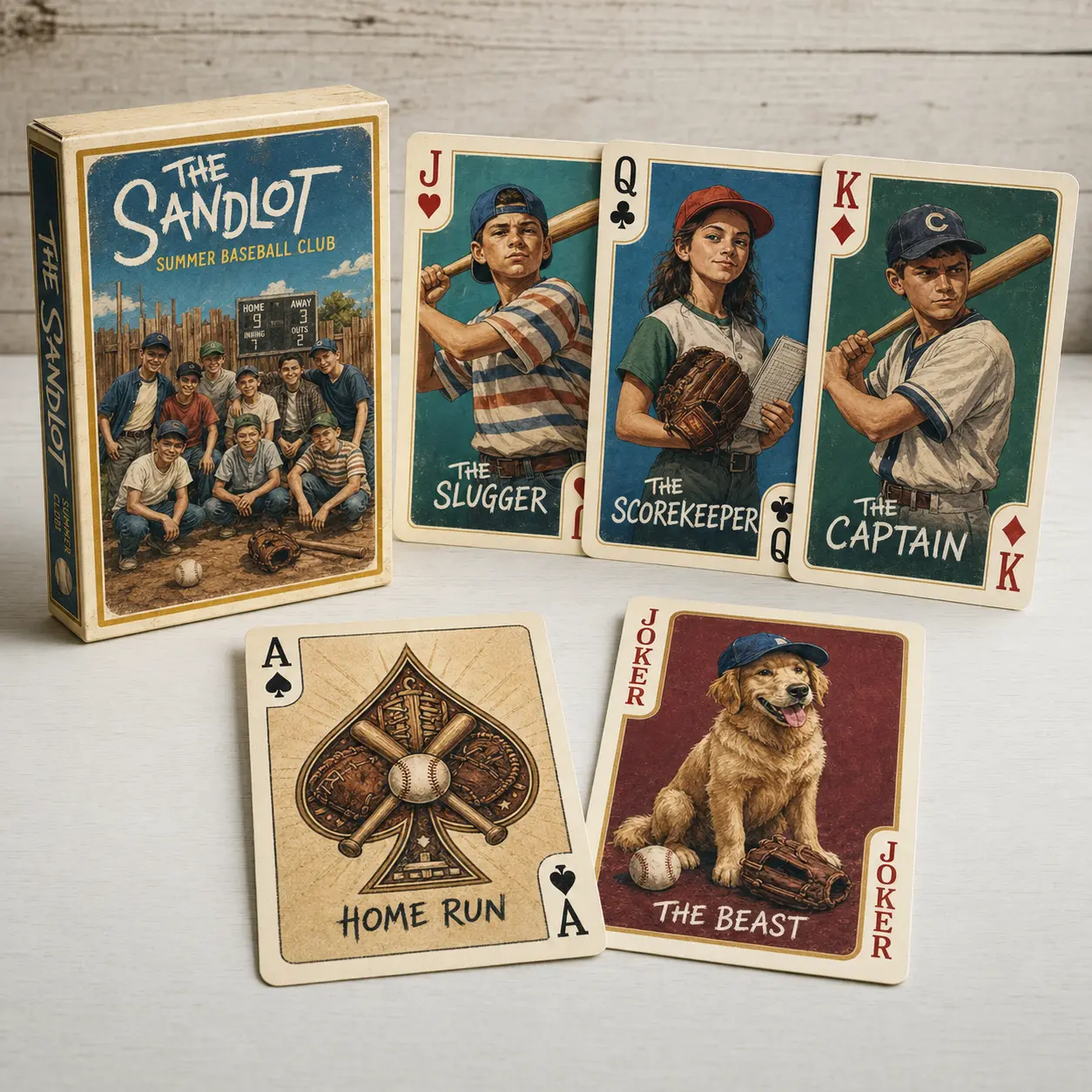 The Sandlot Playing Cards, 54-Card Poker Size Deck, Movie Collectible Gift Set For Fans