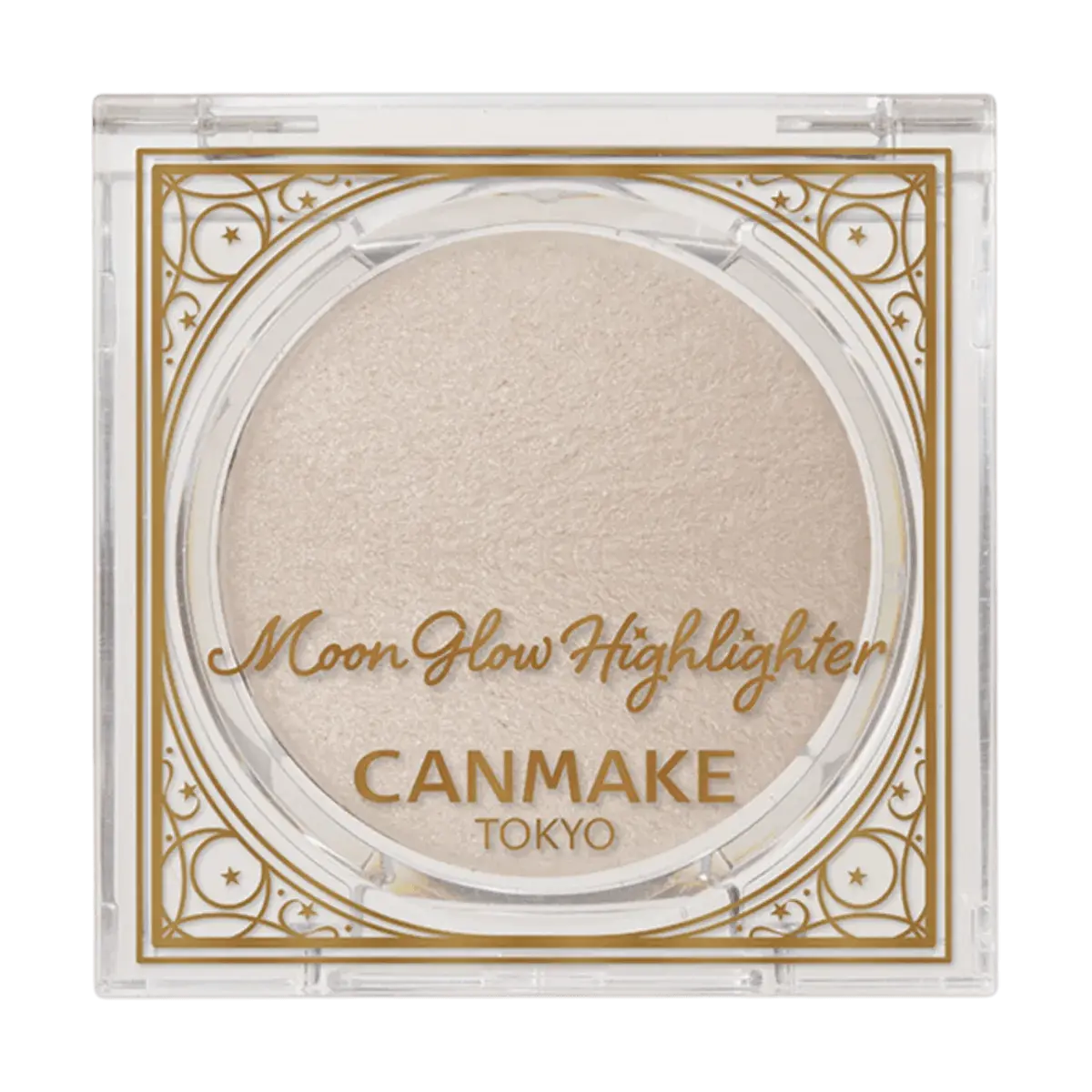 CANMAKE Highlighter Powder #01 Moonlit White - Baked Shimmer for Natural Glow & Contouring - Japan