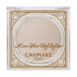 CANMAKE Highlighter Powder #01 Moonlit White - Baked Shimmer for Natural Glow & Contouring - Japan