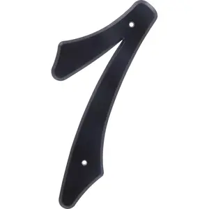 Hillman Group 839764 Nail-On Black Plastic 4 in. House Number Signs, Home Decor - 7-Pack of 10