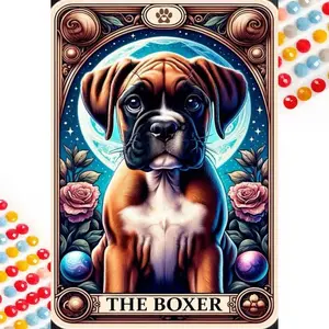 The Boxer Dog Pattern DIY Diamond Arts Colorful Painting Kit without Frame, DIY 5D Diamond Arts Colorful Painting Kit, Wall Art Decor for Home, Diamond Painting Kits