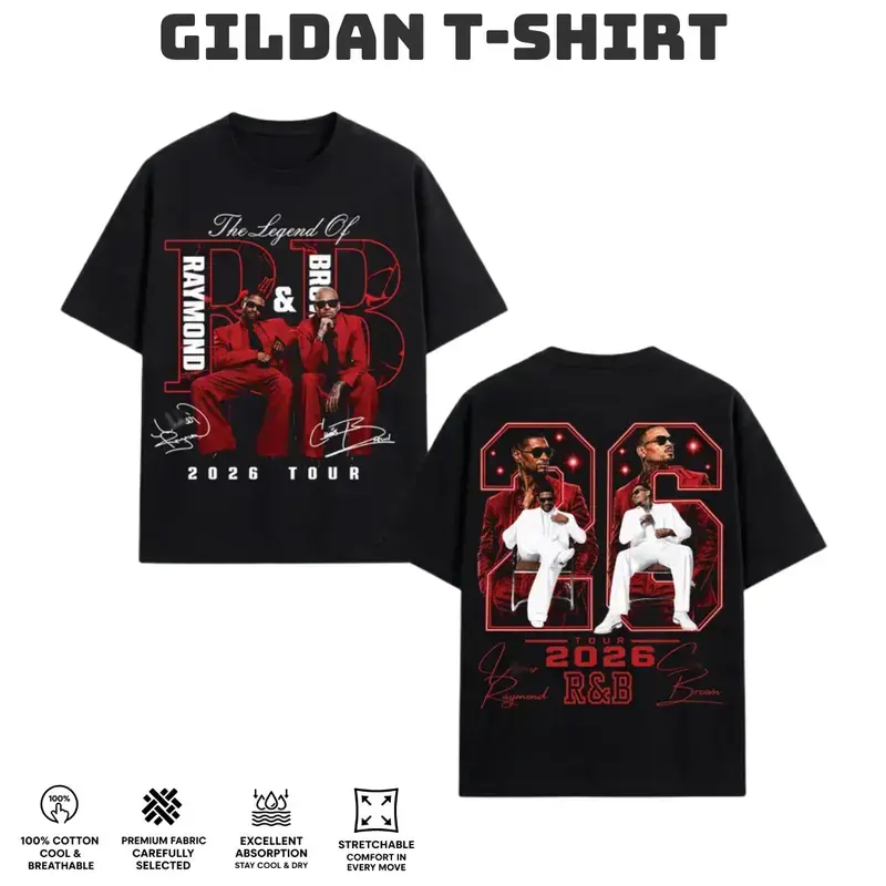 V5 Ch.Brown T- Shirts  Usher Raymond The R&B Tour 2026 Unisex Tee