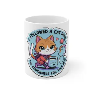 Cute Cat Lover Mug, Funny Pet Gift, Cat Mom Coffee Cup, Animal Lover Tea Mug, Gifts for Cat Owners, Cat Themed Kitchenware