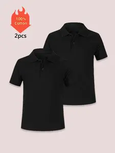 Boys' & Girls' 100% Cotton Short Sleeve Polo Shirts, Summer School Uniform Outdoor Sports Casual Wear, Fitted Design for Kids