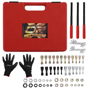 56x Thread Restorer Kit, Rethread Repair Tool UNC UNFMetricThread Chaser Set