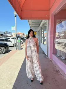 Jumpsuit Polka Dot - Casual Summer Wear, Sleeveless Design, Plain Pattern, Suitable for All Seasons Women Womenswear