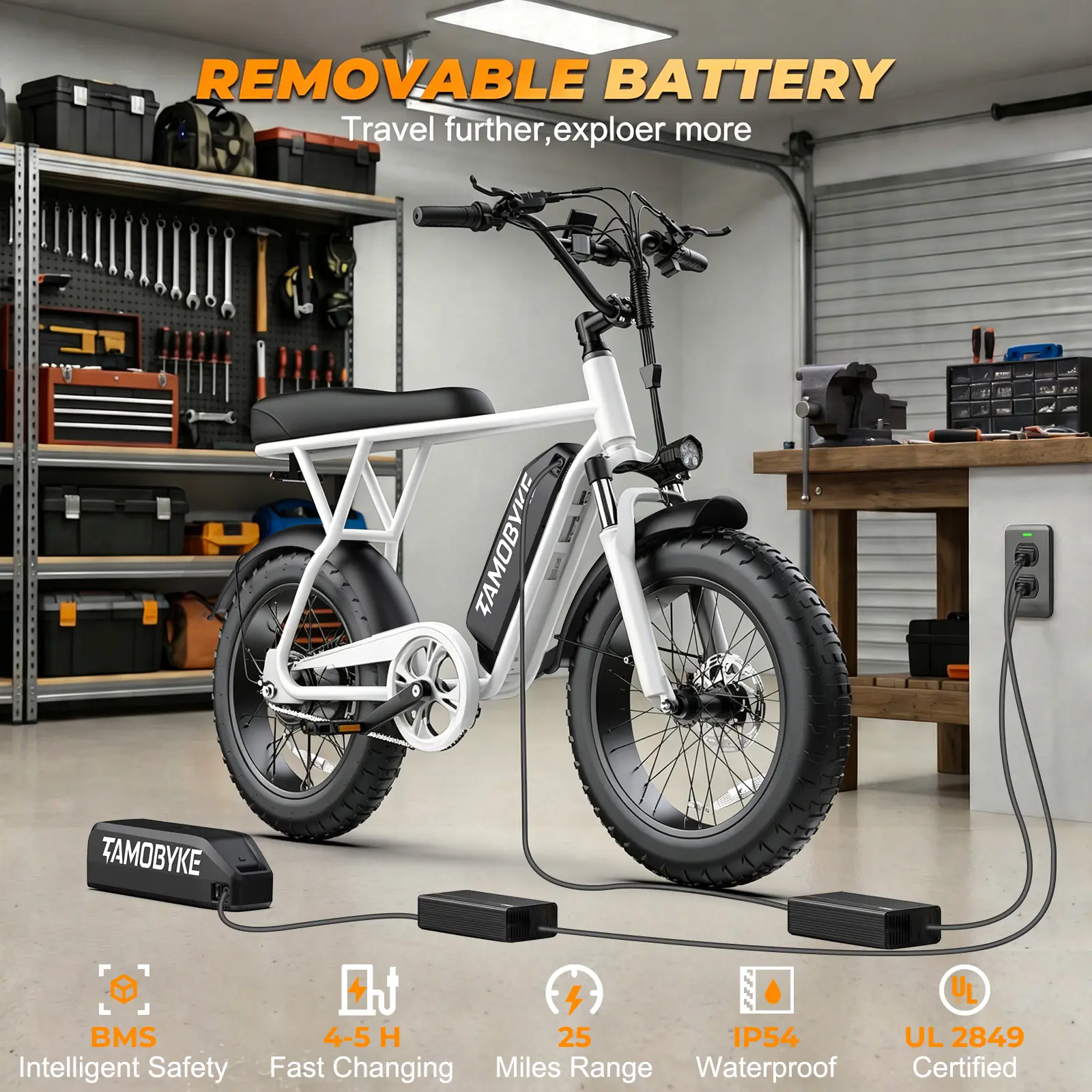 【SummerVibes】T63 Electric Bike, 4 Color Electric Bike for Adults, 1000W Peak Motor, Up to 22 MPH, 468Wh Removable Battery, 20"×4.0" Fat Tires, All-Terrain Commuter E-Bike for Mountain, Snow, Sand & Road
