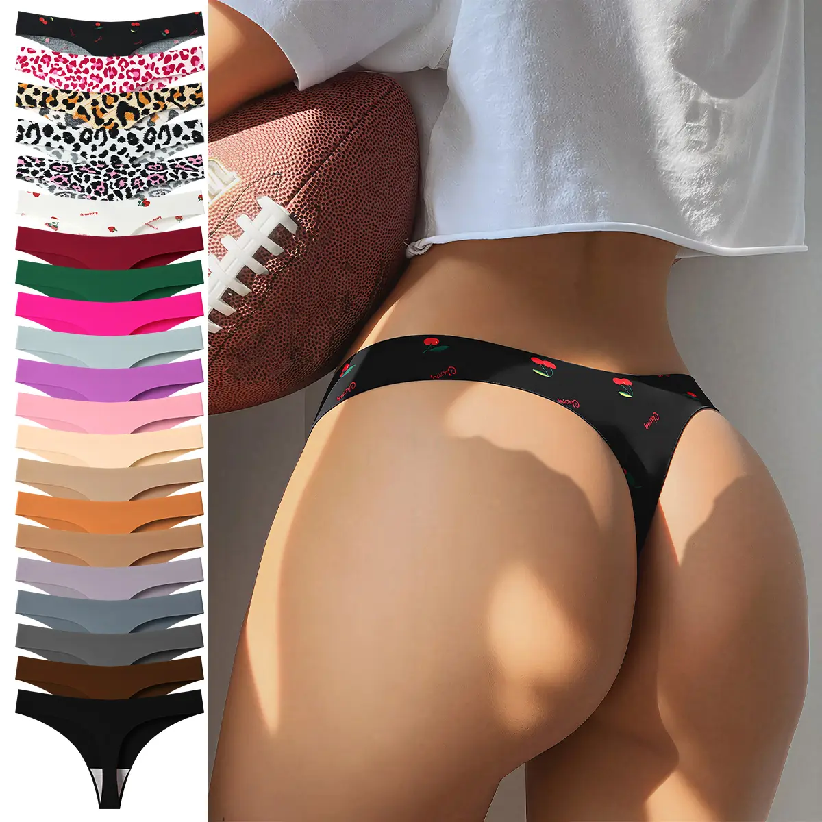 HOTCOM 21-piece Seamless Women's Underwear, Low Waist Comfortable Bikini Panties Set, Women's Underwear and Lingerie Casual Wear Smooth