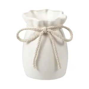 Modern Minimalist Plastic Vase, Ceramic-Like Texture, Lightweight Shatter-Resistant, Ideal for Dry Flowers, Nordic Style Decor