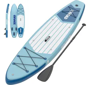 Garvee Inflatable Stand-Up Paddleboard 10ft 6in with Premium Accessories, Non-Slip EVA Deck, Ultralight Carry Bag, and Pump - Ideal SUP for Youth and Recreational Use