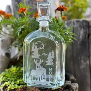 Personalized Whiskey Decanter and glasses