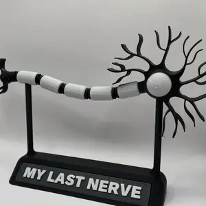 “My Last Nerve” – 3D Printed Nerve Cell Model | Funny Desk Decor, Science Gift, Teacher or Student Humor
