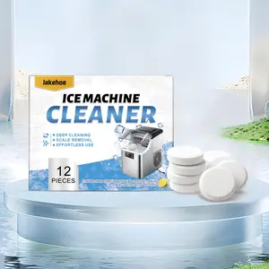 Jakehoe Ice Maker Cleaning Tablets, Gentle Clean Water Scale Stain Removal, Daily Convenient Care for Home Ice Makers