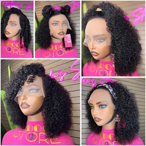 Wig full frontal 13x4 curly 200% density