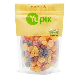 Yupik Organic Sour Gummy Mix, 16 oz, Vegan, GMO-Free, Vegetarian, Gluten-Free,Multi, Pack of 1