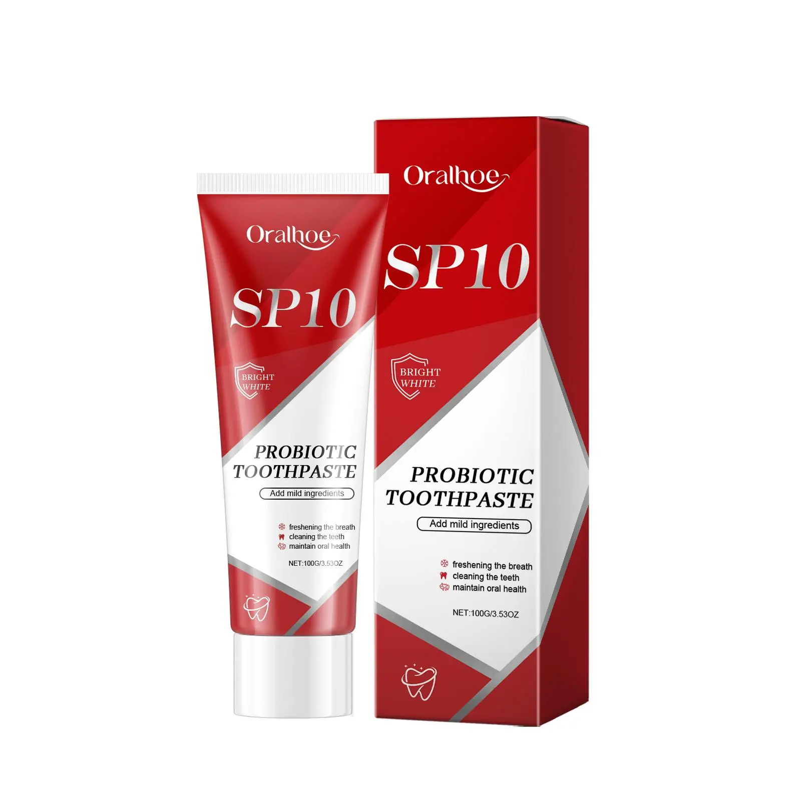 Probiotic Brightening White Toothpaste - Original Formula for Brightening and Whitening Teeth