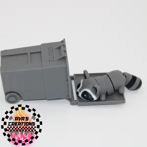 Trash Panda Fidget With Trash Can