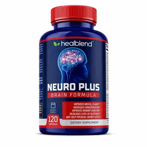 Neuro Plus Brain Supplement by Healblend – Nootropic Memory & Focus Booster for Mental Clarity, Mood & Energy Support – Cognitive Health for Men & Women – 120 Caps