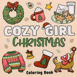 Cozy Girl Christmas Coloring Book, Bold Simple Design, Bold Simplicity, Perfect Gift for Adults and Teens, Cozy Girl Series, Christmas Theme, Ideal Christmas Present
