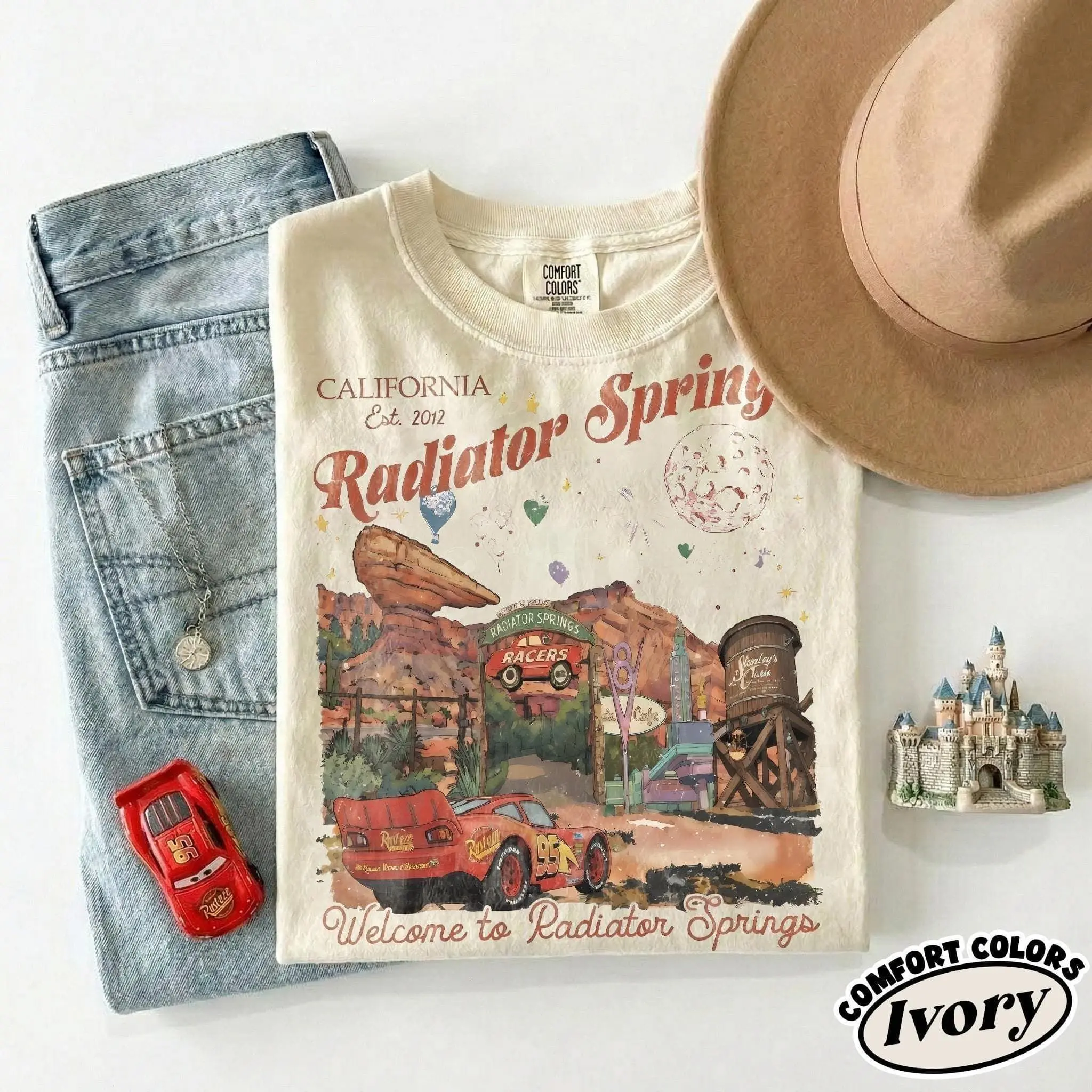 Comfort Colors Radiator Springs Shirt, Mc Lightning Queen Tee, Retro Cars Family Shirt, WDW Vacation Shirt, WDW Magic Kingdom Shirt