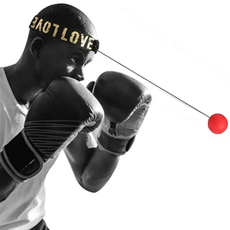 Muay Thai Boxing Speed Ball With Head Band For Sanda Boxing Fighting Fast Speed Reaction Time Training Boxing Reflex Trainer Boxing Training Gear Martial Arts Training Equipment Boxing Equipment