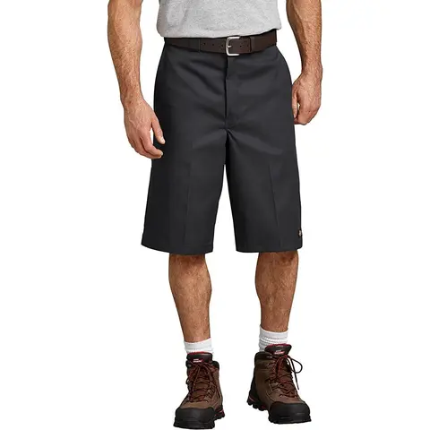 Dickies Men's Loose Fit 13" Shorts Beige Cotton Casual Style Heavyweight Twill with Multi-Use Pocket & Signature Belt Loops - Polyester