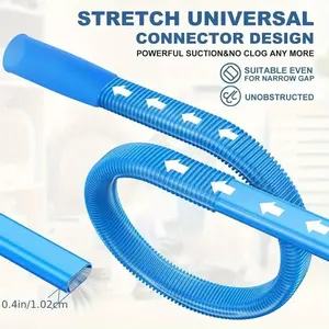 Dryer Vent Cleaner Kit Vacuum, Elastic Connector Dryer Vent Cleaner Kit Vacuum Hose Quickly Cleaning Compatible Design Vacuum Hose Attachment Hose Accessories