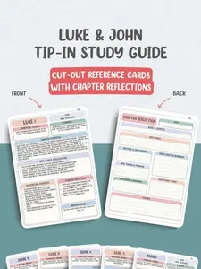 Luke & John Chapter-by-Chapter Tip-In Bible Study Guide: Cut-Out Reference Cards with Chapter Reflections (Complete Chapter-by-Chapter Tip-In Bible Study Series)