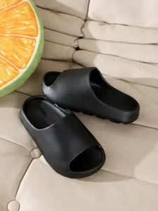 Boy's Cartoon Design Slide Slippers, Casual Soft Comfortable Home Slippers, Summer Flat Slippers, Non Slip Slides, Non-slip Slippers for Indoor & Outdoor Wear