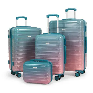 UUH 4 Piece Luggage Sets with TSA Locks - PC+ABS Hardshell Suitcase & Bags for Travel, Spinner Wheels Lightweight